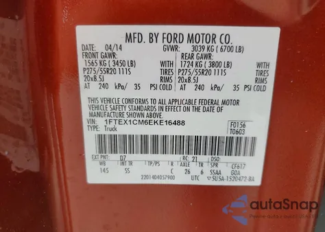 2014 Ford F150 Super Cab from USA, damaged, VIN 1FTEX1CM6EKE16488